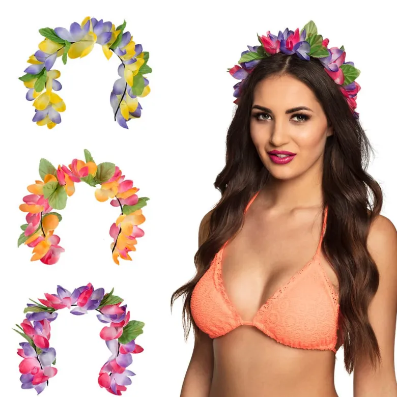 Hårbøjle m/Farverige Blomster, Assorteret Design
