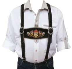 H-Seler Til Lederhosen - Ægte Læder, Mørkebrun