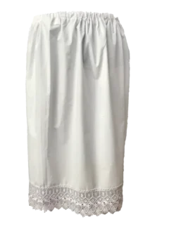 Hvid Blonde Underkjole i 100% Bomuld (65cm.)
