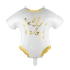 Hvid Bodystocking Folieballon 51 cm, "Hello Baby"