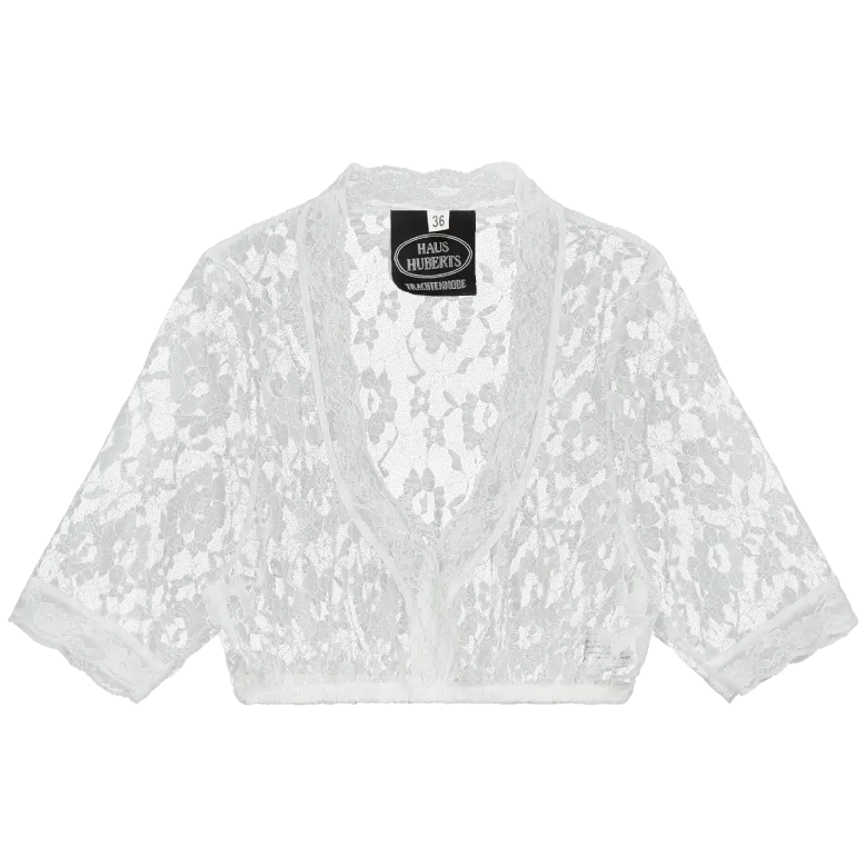 Hvid Dirndl Top m/ Blonder (9 Størrelser)