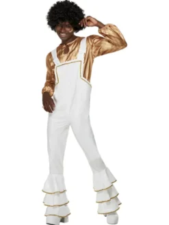Hvide Disco Overalls - Elton Kostume