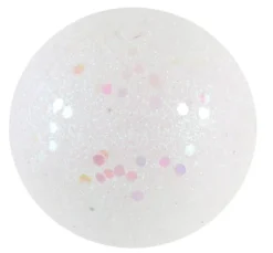 Hvide Glitter Julekugler, Pakke m/10 stk. Assorteret