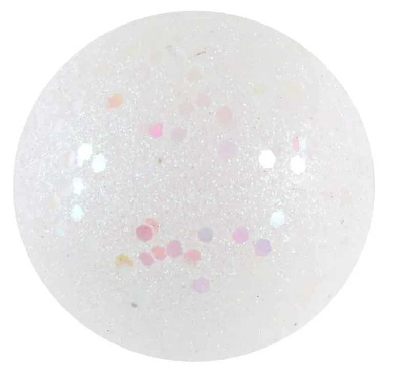 Hvide Glitter Julekugler, Pakke m/10 stk. Assorteret