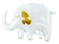 Hvid Elefant Shape Folieballon, 61 x 46 cm