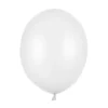 Hvide Metallic Naturlatex Balloner 30cm, 10 stk.