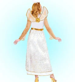 Hvid Englekjole m/Organza & Guld Stjerner