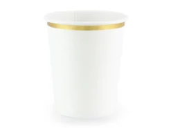 Hvide Papkrus m/Guld Kant