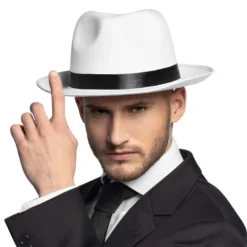 Hvid Gangsterhat - Fedora