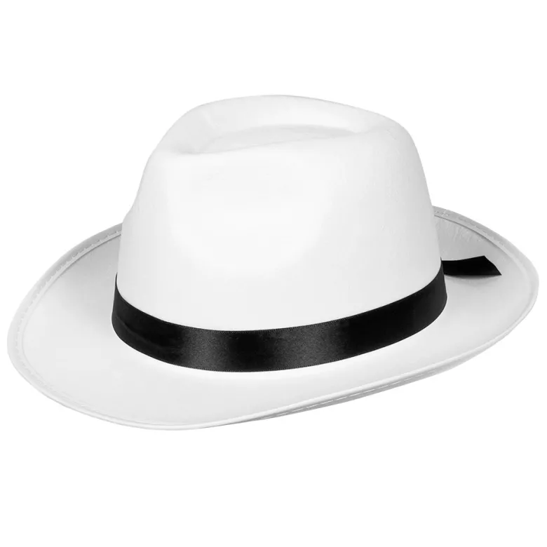 Hvid Gangsterhat - Fedora