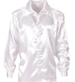 Hvid Satin Skjorte