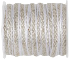 Hvid Stofsnor m/Beige Midte, 5 meter
