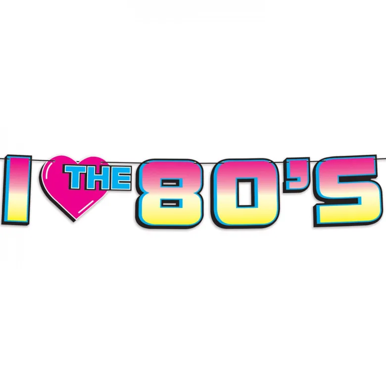 'I Love The 80's'' Guirlande