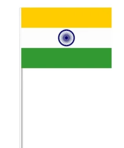 Indisk Papirflag på Pind, 27 x 20 cm