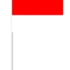 Indonesisk Papirflag på Pind, 27 x 20 cm