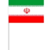 Iransk Papirflag på Pind, 27 x 20 cm