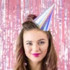 Iriserende Partyhatte, Pakke m/6 stk