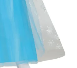 Isblå Prinsessekjole m/Kappe - Kostume Til Piger i 2 Dele (3 - 9 år)