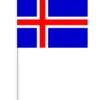 Islandsk Papirflag på Pind, 27 x 20 cm