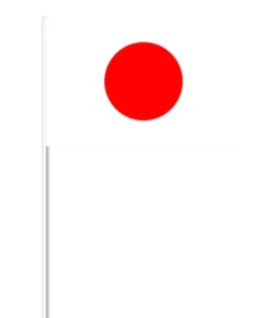 Japansk Papirflag på Pind, 27 x 20 cm