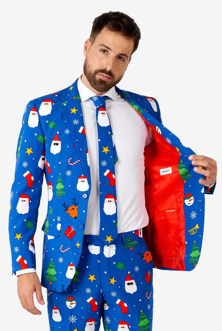 Jule Jakkesæt "Festivity Blue" - OppoSuits ®