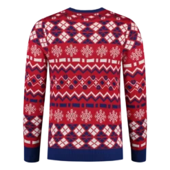 Julesweater m/Isbjørn Print i Hvid, Rød & Blå
