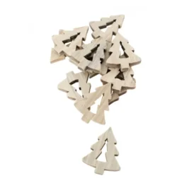 Juletræ Træ Konfetti 4 cm, 12 stk.