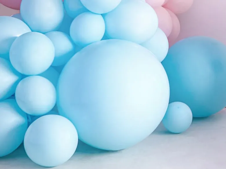 Jumbo Ballon - Pastel Himmelblå, 60cm