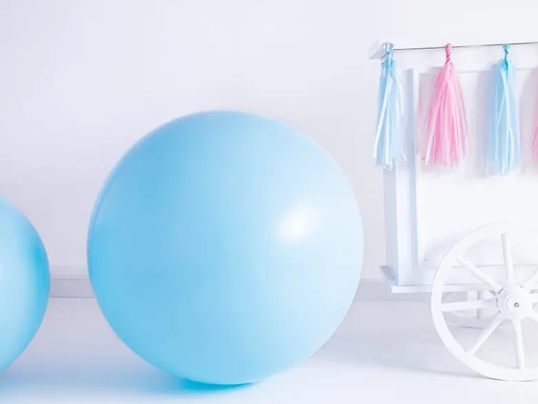 Jumbo Ballon - Pastel Lyseblå, 1 meter