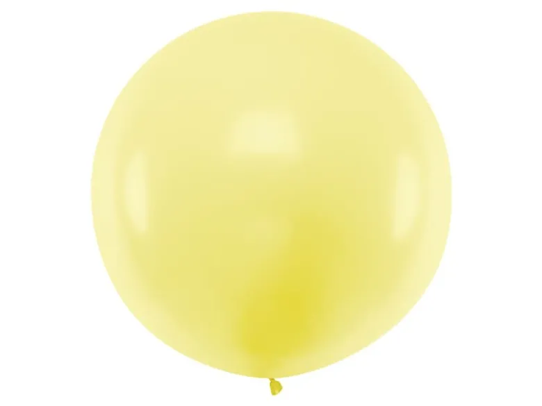 Jumbo Ballon - Pastel Lysegul, 1 meter
