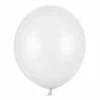 Jumbo Latexballon 43 cm, Metallisk Hvid