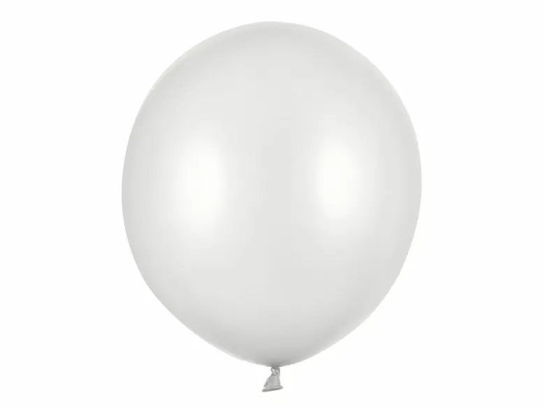 Jumbo Latexballon 43 cm, Metallisk Sølv