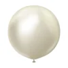 Kalisan Jumbo Latexballon 60 cm, White Gold Chrome