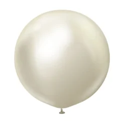 Kalisan Jumbo Latexballon 60 cm, White Gold Chrome
