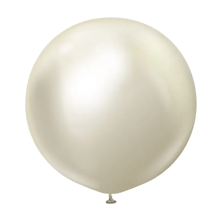 Kalisan Jumbo Latexballon 60 cm, White Gold Chrome