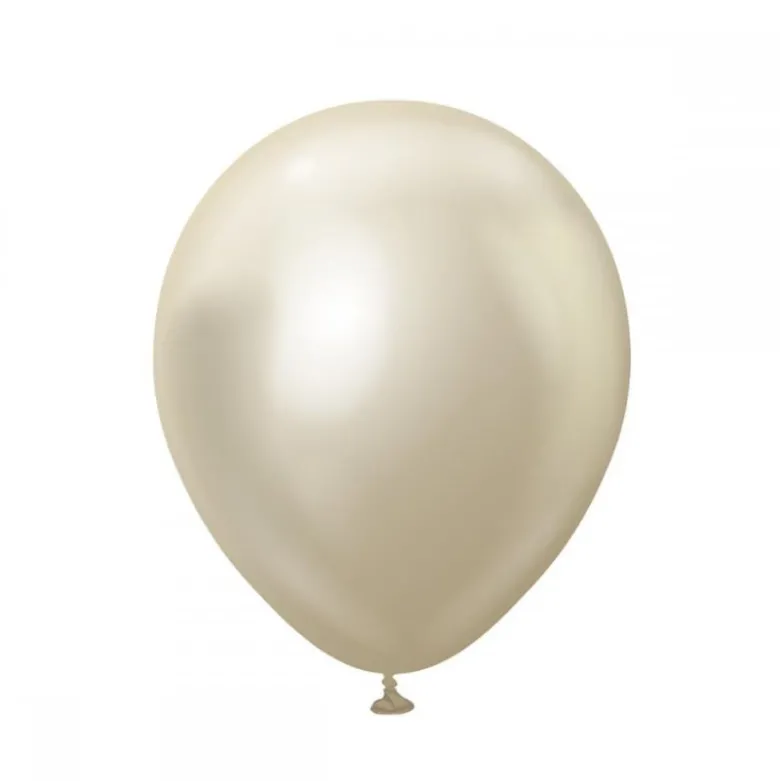 Kalisan Jumbo Latexballon 45 cm, White Gold Chrome