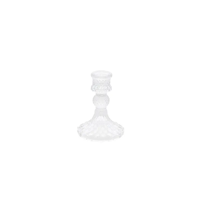 Klar Glas Lysestageholder, 10.5 cm