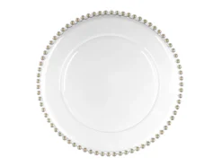 Klar Serveringstallerken med Perlekant, 32 cm
