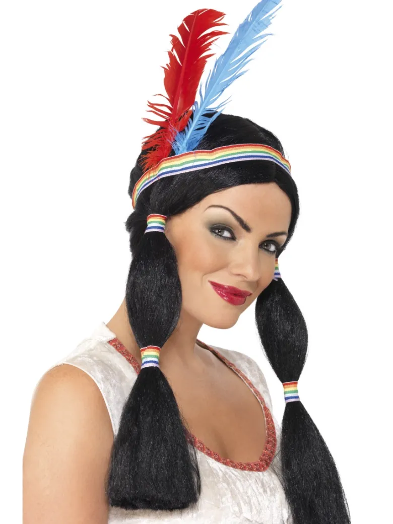 Klassisk Indianer paryk dame