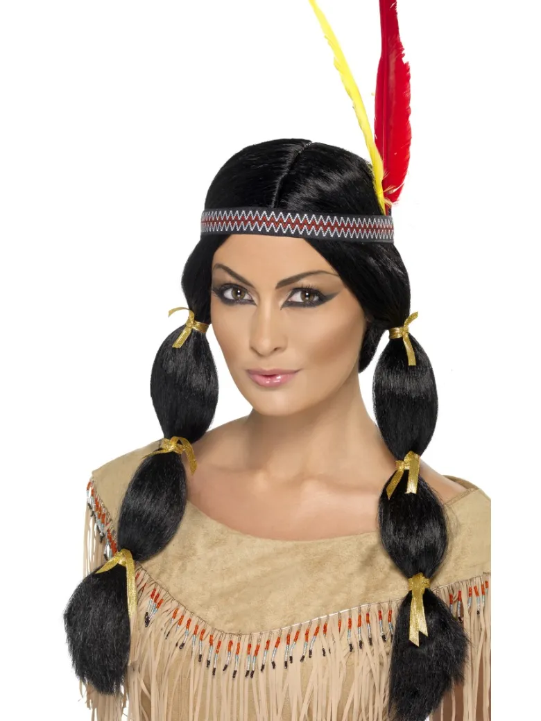 Klassisk kvindelig indianer paryk