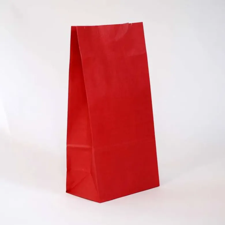 Klassisk Rød Papirspose m/Klodsbund