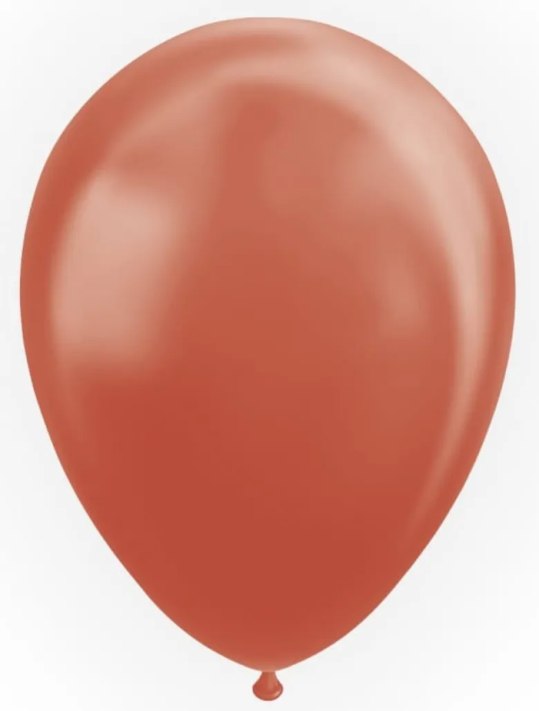 Kobber Balloner Naturlatex, Metallic 50 stk.