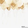 Komplet Ballonloft Kit, Hvid & Guld Chrome