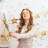 Konfettirør 40 cm - Rosegold Papir Konfetti