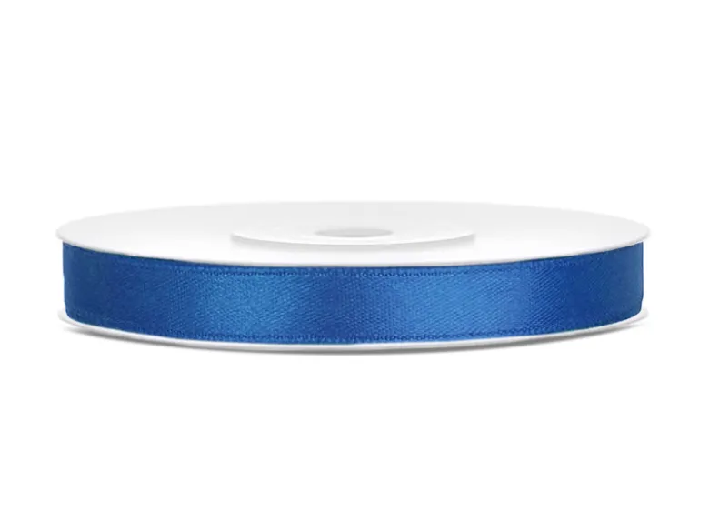 Kongeblåt Satinbånd, 25M X 6mm