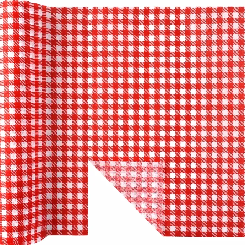 Kraftig Rødternet Bordløber60gr/m², 4.8 meter