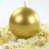 Kuglelys Guld 8 cm, 6 stk.