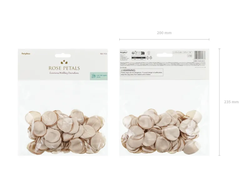 Kunstige Rosenblade Premium - Beige