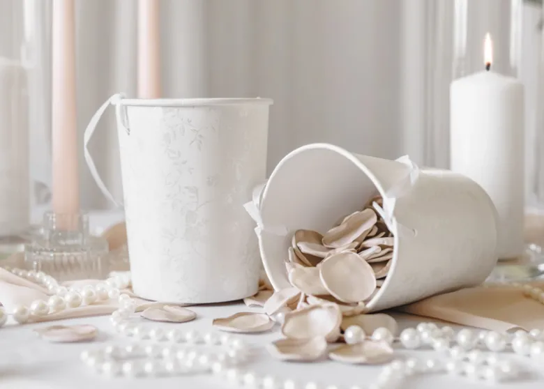 Kunstige Rosenblade Premium - Beige