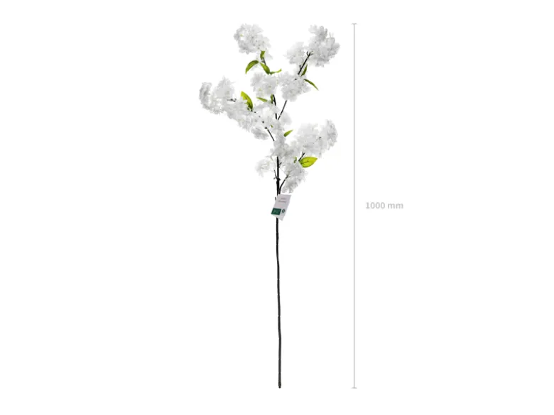 Kunstig Kirsebær Gren 97 cm, Hvid